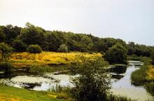 Derelict section still in water.