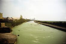 Main Line, looking west from the dock railway swing bridge