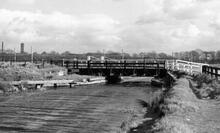 Watery Lane Swing Bridge, Winwick. 26 March 1972