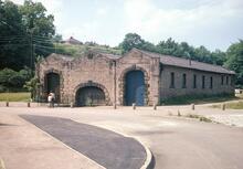 Transhipment buildings at Whaley Bridge. June 1975