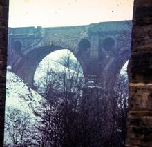 Marple Aqueduct. Damage to the Spandrel Wall. 1962-63