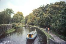 "Russwell VIII" between Marple Locks 6 & 7. 10 October 1982