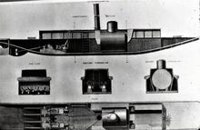 Plan of Steam tug Wagtail for River Weaver