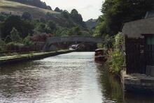 Calder Holmes Park Footbridge,Hebden Bridge 1989