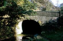 West side of Sowerby Long Bridge. November 1971