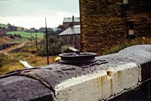 Rope Pulley on Bridge Parapet