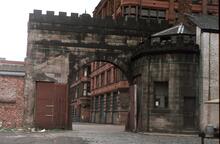 Dale Street Basin gatehouse, Manchester. July 1974