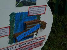 Ulverston Canal Rolling Bridge Description Board. 27 April 2019