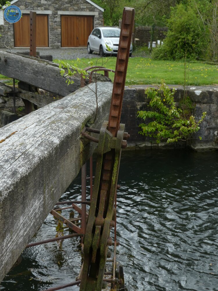 Ulverston Canal. Sea Lock, remains of paddle mechanism and gate. 27 April 2019