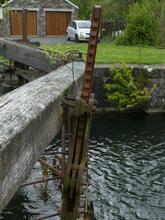 Ulverston Canal. Sea Lock, remains of paddle mechanism and gate. 27 April 2019