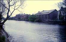 Warehouses at Canalside, Ulverston Canal. 10 May 1986