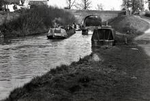 Coal boats at Stretton Road Bridge (No.30). 1950