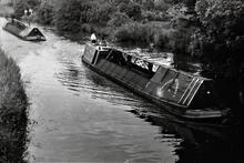 FMC boats on way to Apsley as seen at Cathiron Bridge. 1949