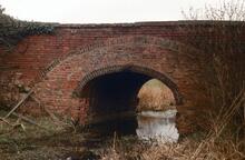 Altered bridge on Newbold arm. March 1972.  