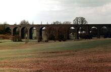 LNWR viaduct, Rugby. April 1973.
