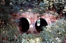 Culvert in Avon Valley embankment. August 1973.  