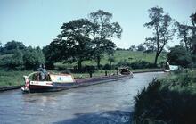 Blue Line narrowboats STANTON & BELMONT near Bridge 58, Rugby. August 1966