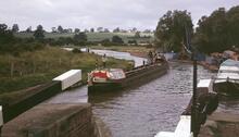 COLESHILL & CYGNUS leaving Hillmorton Bottom Lock. September 1965