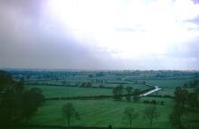 View from Braunston church tower. March 1970
