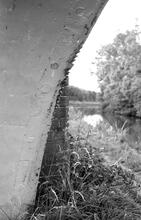 012004  Rope marks on canal bridge at Braunston. 06 August 1975.  