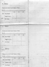 Oxford Canal tonnage slips