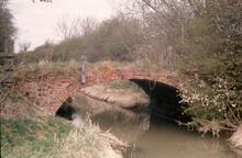 Bridge over feeder into Boddington reservoir. April 1974