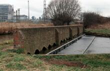 Weir near Banbury Water Works. February 1973. 