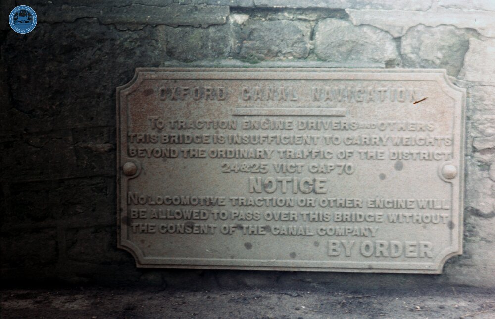 Weight restriction notice on Twyford Bridge.  February 1973