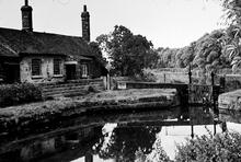 Shipton Weir Lock and Cottage. 1955