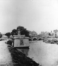 Oxford Canal /River Thames, Boatman’s Chapel on a boat , Oxford c1850’s