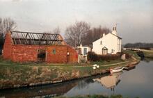 Duke's Cut stables and Dukes Lock House. December 1972