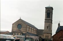 St. Barnabas Church and Boatyard, Oxford. March 1973