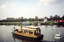 Steam Yacht at Lechlade.  August 1992