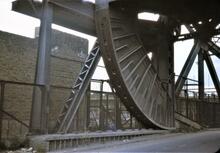 Shadwell Dock. Sector Bearing of Garnet Street Bridge. Friday 23 June 1979 