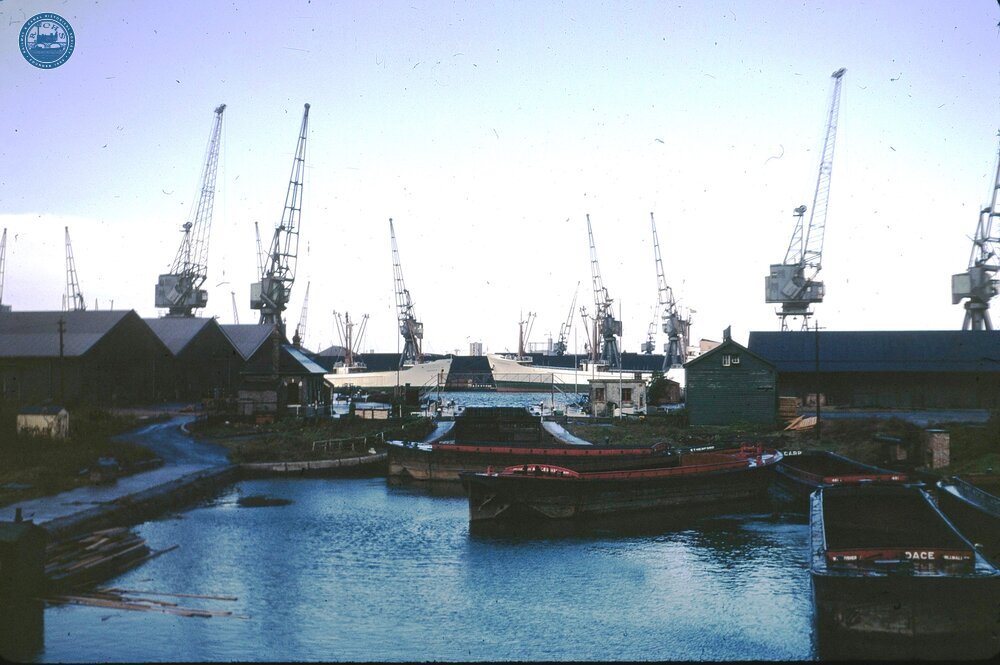 Canal Lock at Greenland Dock, Grand Surrey Canal,  Autumn 1969