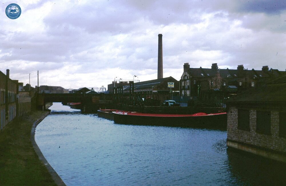 Grand Surrey Canal, junction with Peckham Branch, from Trafalgar [Avenue] Bridge, Autumn 1969