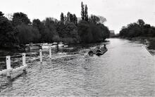 Willow Wren narrowboats approaching Bell Weir Lock