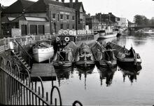 Boats at Windsor Quay including two Willow Wren pairs. 28/04/59 