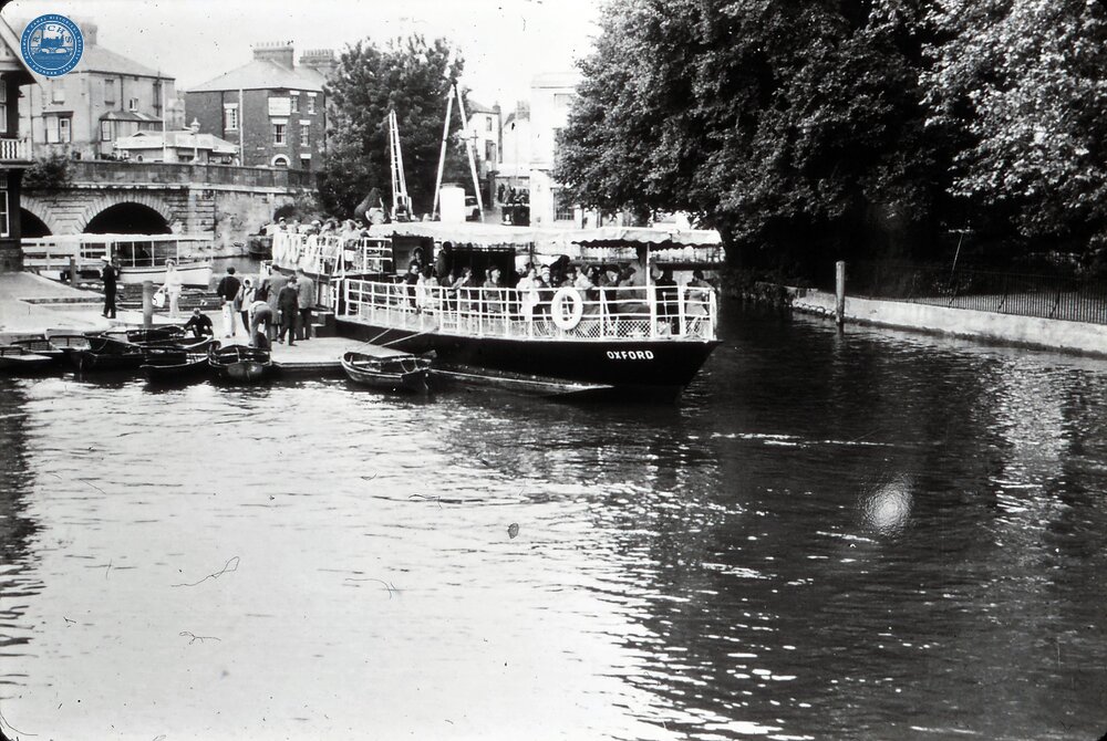 Salter's steamers Oxford and Cliveden at Folly Bridge Oxford 1955 