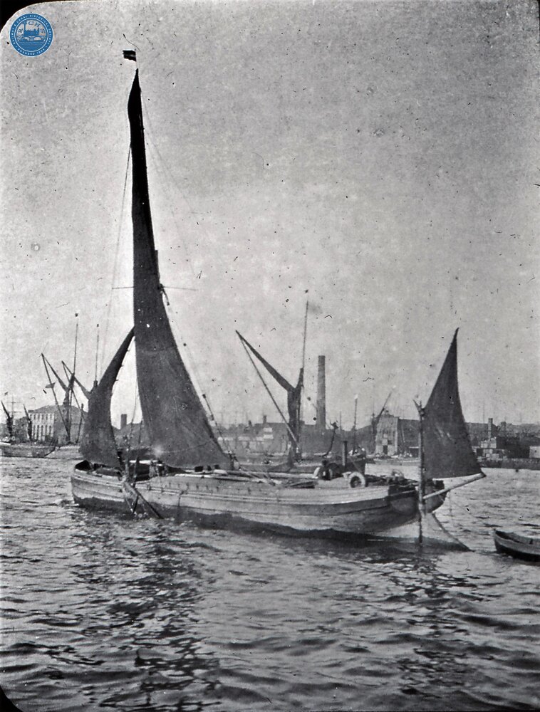Thames barge under sail