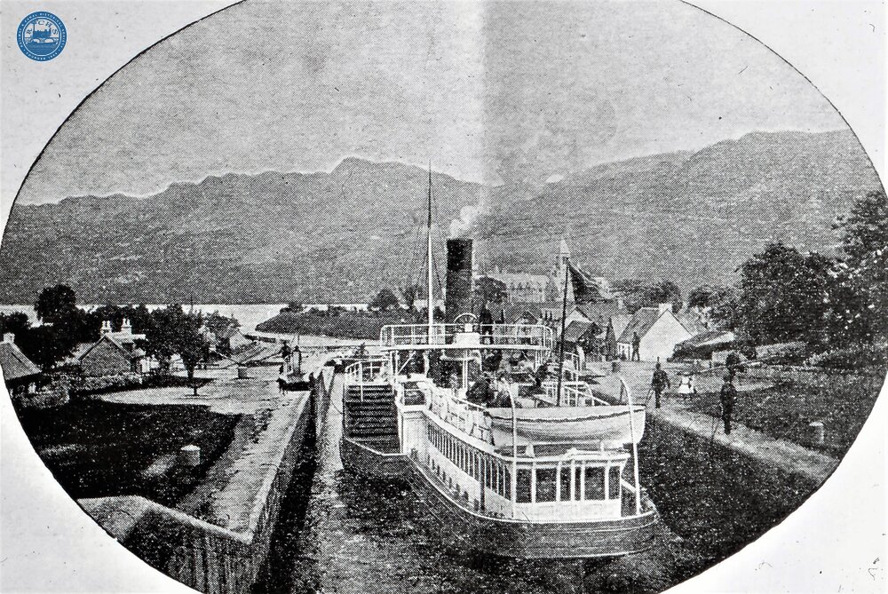 Caledonian Canal, “Gondolier” in locks at Fort Augustus. 1919-1920