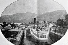  Caledonian Canal, “Gondolier” in locks at Fort Augustus. 1919-1920