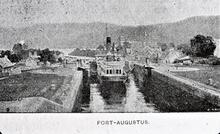 MacBraynes Paddle Steamer Gondolier at Fort Augustus. 1890-1896