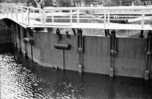 Laggan Lock Gates with swing bridge below