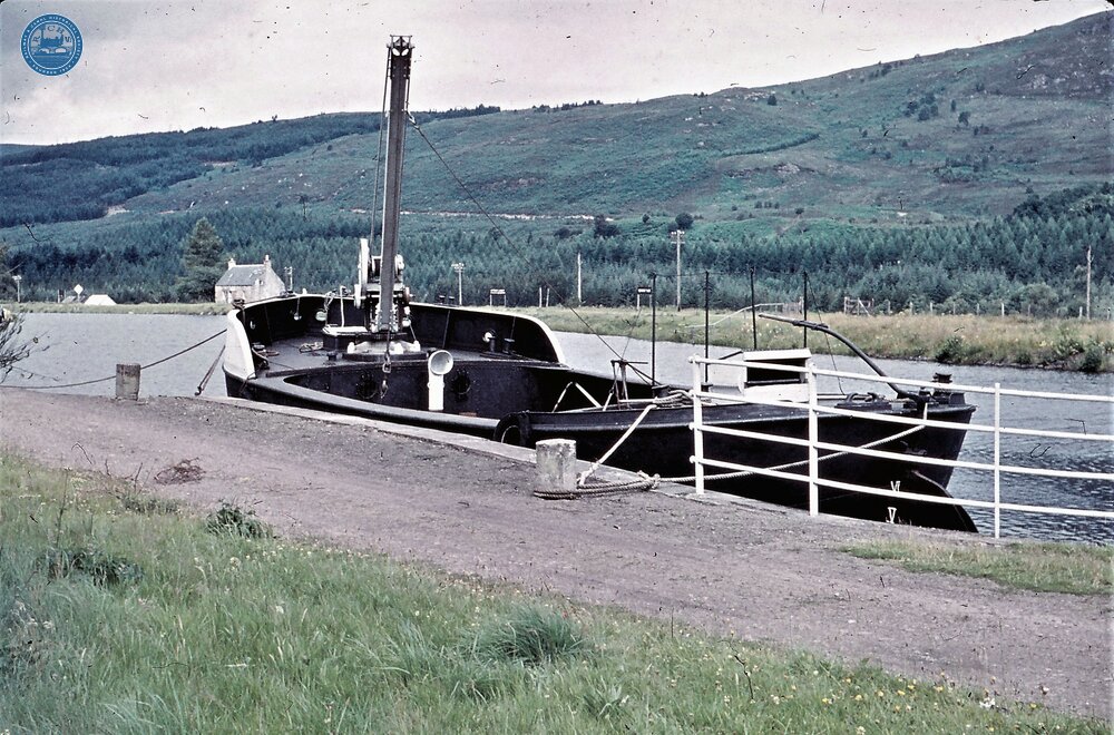 Former 'scow' moored above Banavie Locks (CD7)