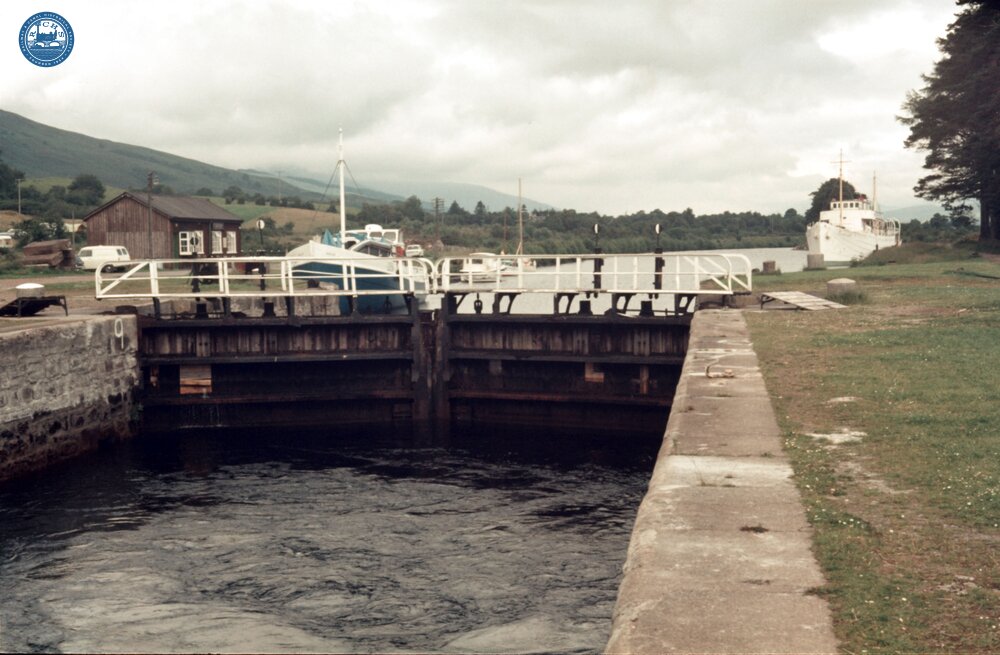Caledonian canal, top of Neptune's Staircase at Banavie