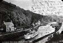 Crinan Canal TSS Linnet approaching lock 6 at Cairnbaan