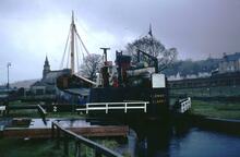 Puffer GLENSHIRA in Lock 2, Crinan Canal, 1970
