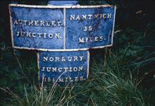 Milepost at Autherley Junction, Shropshire Union Canal