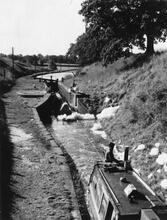 'Cypress' and 'Exeter' leaving Lock 12, Audlem  (1959)